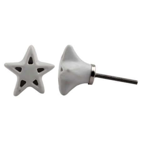 White Star Ceramic Knob